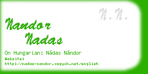 nandor nadas business card