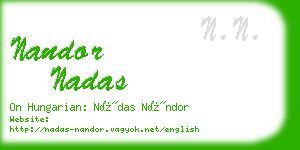 nandor nadas business card